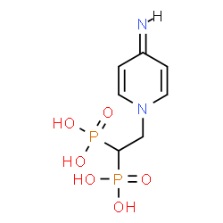 ChemSpider 2D Image | [2-(4-Imino-1(4H)-pyridinyl)-1,1-ethanediyl]bis(phosphonic acid) | C7H12N2O6P2