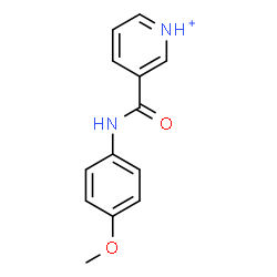 ChemSpider 2D Image | 3-[(4-Methoxyphenyl)carbamoyl]pyridinium | C13H13N2O2