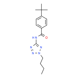 ChemSpider 2D Image | N-(2-Butyl-2H-tetrazol-5-yl)-4-(2-methyl-2-propanyl)benzamide | C16H23N5O