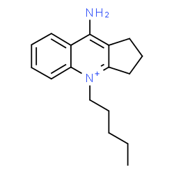 ChemSpider 2D Image | 9-Amino-4-pentyl-2,3-dihydro-1H-cyclopenta[b]quinolinium | C17H23N2