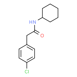 ChemSpider 2D Image | 2-(4-Chlorophenyl)-N-cyclohexylacetamide | C14H18ClNO