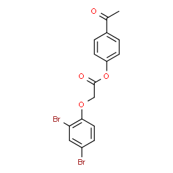 ChemSpider 2D Image | 4-Acetylphenyl (2,4-dibromophenoxy)acetate | C16H12Br2O4