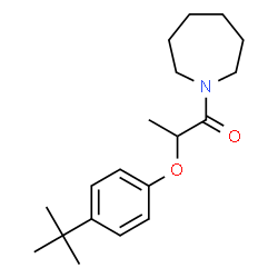 ChemSpider 2D Image | 1-(Azepan-1-yl)-2-(4-tert-butylphenoxy)propan-1-one | C19H29NO2