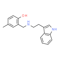 ChemSpider 2D Image | 2-({[2-(1H-Indol-3-yl)ethyl]amino}methyl)-4-methylphenol | C18H20N2O
