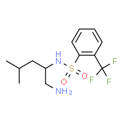 ChemSpider 2D Image | N-(1-Amino-4-methyl-2-pentanyl)-2-(trifluoromethyl)benzenesulfonamide | C13H19F3N2O2S