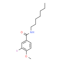 ChemSpider 2D Image | N-Heptyl-3-iodo-4-methoxybenzamide | C15H22INO2