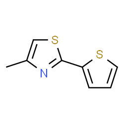 ChemSpider 2D Image | 4-Methyl-2-(2-thienyl)-1,3-thiazole | C8H7NS2