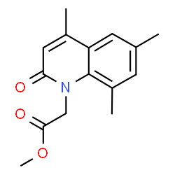 ChemSpider 2D Image | Methyl (4,6,8-trimethyl-2-oxo-1(2H)-quinolinyl)acetate | C15H17NO3