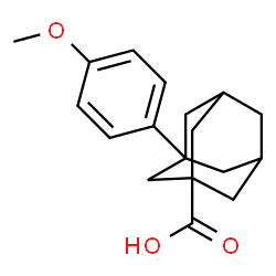 ChemSpider 2D Image | 3-(4-Methoxyphenyl)-1-adamantanecarboxylic acid | C18H22O3
