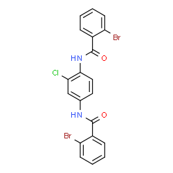 ChemSpider 2D Image | N,N'-(2-Chloro-1,4-phenylene)bis(2-bromobenzamide) | C20H13Br2ClN2O2