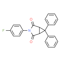 ChemSpider 2D Image | 3-(4-Fluorophenyl)-6,6-diphenyl-3-azabicyclo[3.1.0]hexane-2,4-dione | C23H16FNO2