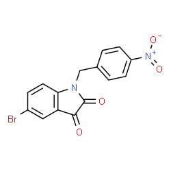 ChemSpider 2D Image | 5-Bromo-1-(4-nitrobenzyl)-1H-indole-2,3-dione | C15H9BrN2O4