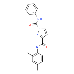 ChemSpider 2D Image | N3-(2,4-dimethylphenyl)-N1-phenylpyrazole-1,3-dicarboxamide | C19H18N4O2