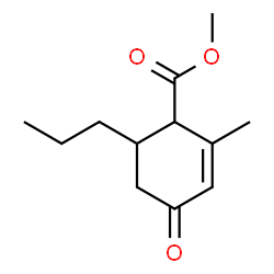 ChemSpider 2D Image | Methyl 2-methyl-4-oxo-6-propyl-2-cyclohexene-1-carboxylate | C12H18O3