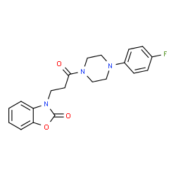 ChemSpider 2D Image | 3-{3-[4-(4-Fluorophenyl)-1-piperazinyl]-3-oxopropyl}-1,3-benzoxazol-2(3H)-one | C20H20FN3O3