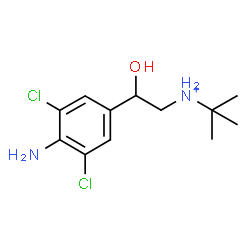 ChemSpider 2D Image | N-[2-(4-Amino-3,5-dichlorophenyl)-2-hydroxyethyl]-2-methyl-2-propanaminium | C12H19Cl2N2O