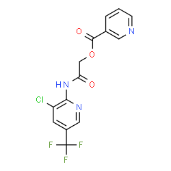 ChemSpider 2D Image | 2-{[3-Chloro-5-(trifluoromethyl)-2-pyridinyl]amino}-2-oxoethyl nicotinate | C14H9ClF3N3O3