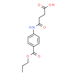 ChemSpider 2D Image | 4-Oxo-4-{[4-(propoxycarbonyl)phenyl]amino}butanoic acid | C14H17NO5