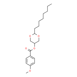 ChemSpider 2D Image | 2-Octyl-1,3-dioxan-5-yl 4-methoxybenzoate | C20H30O5