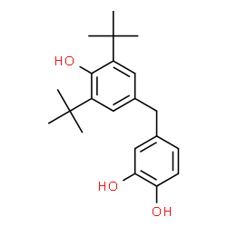 ChemSpider 2D Image | 4-[4-Hydroxy-3,5-bis(2-methyl-2-propanyl)benzyl]-1,2-benzenediol | C21H28O3