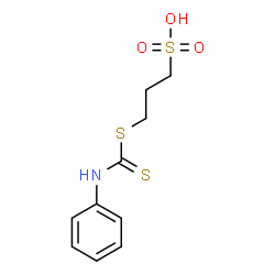 ChemSpider 2D Image | 3-[(Phenylcarbamothioyl)sulfanyl]-1-propanesulfonic acid | C10H13NO3S3