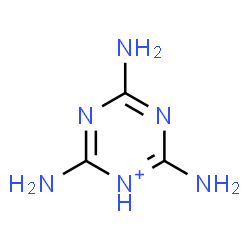ChemSpider 2D Image | 2,4,6-Triamino-1,3,5-triazin-1-ium | C3H7N6