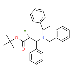 ChemSpider 2D Image | 2-Methyl-2-propanyl 3-[benzyl(1-phenylethyl)amino]-2-fluoro-3-phenylpropanoate | C28H32FNO2