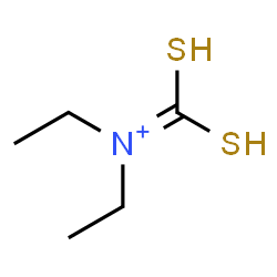 ChemSpider 2D Image | N,N-Diethyl(disulfanyl)methaniminium | C5H12NS2