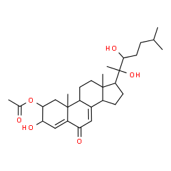 ChemSpider 2D Image | 3,20,22-Trihydroxy-6-oxocholesta-4,7-dien-2-yl acetate | C29H44O6