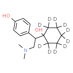 ChemSpider 2D Image | 4-{2-(Dimethylamino)-1-[1-hydroxy(~2~H_10_)cyclohexyl]ethyl}phenol | C16H15D10NO2