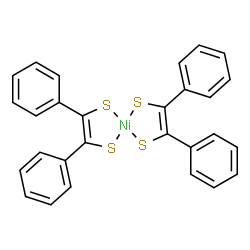 ChemSpider 2D Image | Bis[1,2-diphenyl-1,2-ethenedithiolato(2-)-kappa~2~S~1~,S~2~]nickel | C28H20NiS4