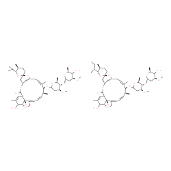 ChemSpider 2D Image | (2R,4'S,5S,6R,8'R,10'Z,12'S,13'S,14'Z,20'R,21'R,24'S)-21',24'-Dihydroxy-6-isopropyl-5,11',13',22'-tetramethyl-2'-oxo-3,4,5,6-tetrahydrospiro[pyran-2,6'-[3,7,19]trioxatetracyclo[15.6.1.1~4,8~.0~20,24~]
pentacosa[10,14,16,22]tetraen]-12'-yl 2,6-dideoxy-4-O-(2,6-dideoxy-3-O-methyl-alpha-L-arabino-hexopyranosyl)-3-O-methyl-alpha-L-arabino-hexopyranoside - (2R,4'S,5S,6R,8'R,10'Z,12'S,13'S,14'Z,20'R,21'R
,24'S)-6-[(2R)-2-butanyl]-21',24'-dihydroxy-5,11',13',22'-tetramethyl-2'-oxo-3,4,5,6-tetrahydrospiro[pyran-2,6'-[3,7,19]trioxatetracyclo[15.6.1.1~4,8~.0~20,24~]pentacosa[10,14,16,22]tetraen]-12'-yl 2,
6-dideoxy-4-O-(2,6-dideoxy-3-O-methyl-alpha-L-arabino-hexopyranosyl)-3-O-methyl-alpha-L-arabino-hexopyranoside (1:1) | C95H146O28