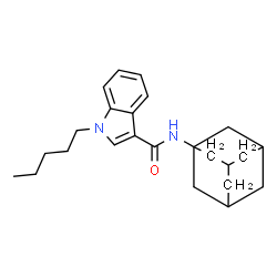 ChemSpider 2D Image | N-(1-adamantyl)-1-pentyl-1h-indole-3-carboxamide | C24H32N2O