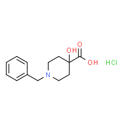ChemSpider 2D Image | 1-Benzyl-4-hydroxypiperidine-4-carboxylic acid hydrochloride | C13H18ClNO3