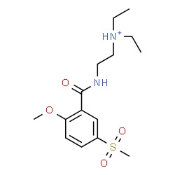 ChemSpider 2D Image | N,N-Diethyl-2-{[2-methoxy-5-(methylsulfonyl)benzoyl]amino}ethanaminium | C15H25N2O4S