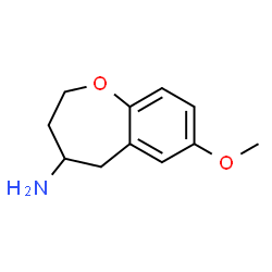 ChemSpider 2D Image | 2,3,4,5-Tetrahydro-7-methoxy-1-benzoxepin-4-amine | C11H15NO2