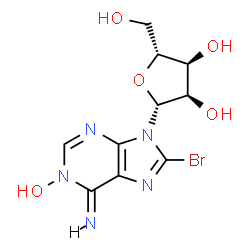 ChemSpider 2D Image | 8-Bromo-1-hydroxyadenosine | C10H12BrN5O5