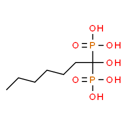 ChemSpider 2D Image | (1-Hydroxy-1,1-heptanediyl)bis(phosphonic acid) | C7H18O7P2