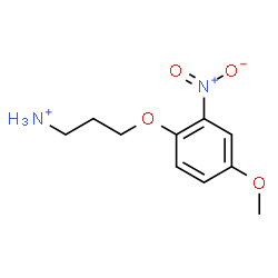 ChemSpider 2D Image | 3-(4-Methoxy-2-nitrophenoxy)-1-propanaminium | C10H15N2O4