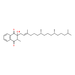 ChemSpider 2D Image | 3-hydroxy-2-methyl-3-phytyl-2,3-dihydro-1,4-naphthoquinone | C31H48O3