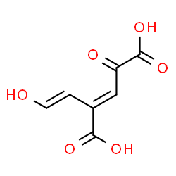 ChemSpider 2D Image | (2E)-2-[(E)-2-Hydroxyvinyl]-4-oxo-2-pentenedioic acid | C7H6O6