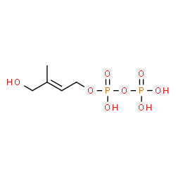 ChemSpider 2D Image | (2E)-4-hydroxy-3-methylbut-2-en-1-yl diphosphate | C5H12O8P2