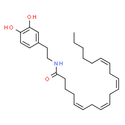 ChemSpider 2D Image | N-Arachidonoyl dopamine | C28H41NO3