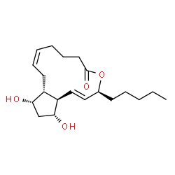 ChemSpider 2D Image | (5Z,9alpha,11alpha,13E,15S)-9,11-Dihydroxy-1,15-epoxyprosta-5,13-dien-1-one | C20H32O4