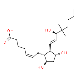 ChemSpider 2D Image | 16,16-dimethyl Prostaglandin F2Î² | C22H38O5
