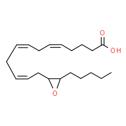 ChemSpider 2D Image | 14,15-epoxy-5,8,11-eicosatrienoic acid | C20H32O3