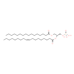 ChemSpider 2D Image | 1-Palmitoyl-2-Oleoyl-sn-glycero-3-PA | C37H71O8P