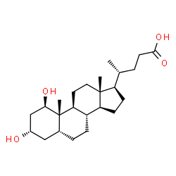 ChemSpider 2D Image | (1beta,3alpha,5beta)-1,3-Dihydroxycholan-24-oic acid | C24H40O4