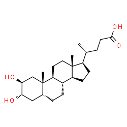 ChemSpider 2D Image | (2beta,3alpha,5beta)-2,3-Dihydroxycholan-24-oic acid | C24H40O4