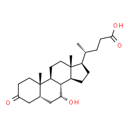 ChemSpider 2D Image | 7a-Hydroxy-3-oxo-5b-cholanoic acid | C24H38O4